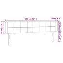 vidaXL sötétszürke bársony LED-es fejtámla 183 x 16 x 78/88 cm