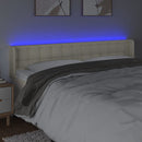vidaXL krémszínű műbőr LED-es fejtámla 163 x 16 x 78/88 cm