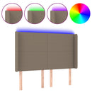 vidaXL tópszínű szövet LED-es fejtámla 147x16x118/128 cm