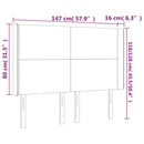 vidaXL krémszínű műbőr LED-es fejtámla 147x16x118/128 cm