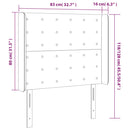 vidaXL krémszínű műbőr LED-es fejtámla 83x16x118/128 cm