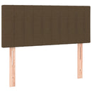 vidaXL sötétbarna szövet rugós ágy matraccal 90 x 200 cm