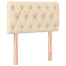 vidaXL krémszínű szövet rugós ágy matraccal 80 x 200 cm