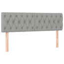 vidaXL világosszürke szövet rugós ágy matraccal 140 x 190 cm