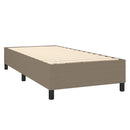 vidaXL tópszínű szövet rugós ágy matraccal 90 x 200 cm