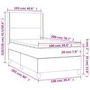 vidaXL tópszínű szövet rugós ágy matraccal 100 x 200 cm