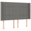 vidaXL sötétszürke szövet rugós és LED-es ágy matraccal 140x190 cm