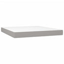 vidaXL világosszürke szövet rugós és LED-es ágy matraccal 160x200 cm