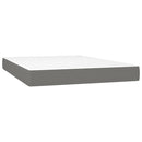vidaXL sötétszürke szövet rugós és LED-es ágy matraccal 140x190 cm