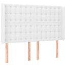 vidaXL fehér műbőr rugós ágy matraccal és LED-del 140x200 cm