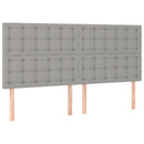 vidaXL világosszürke szövet rugós és LED-es ágy matraccal 160x200 cm