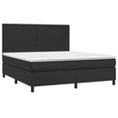 vidaXL fehér műbőr rugós ágy matraccal és LED-del 180x200 cm