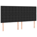 vidaXL fehér műbőr rugós ágy matraccal és LED-del 180x200 cm