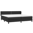 vidaXL fehér műbőr rugós ágy matraccal 200 x 200 cm