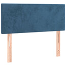 vidaXL sötétkék bársony rugós ágy matraccal 90x190 cm