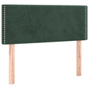 vidaXL sötétzöld bársony rugós ágy matraccal 100 x 200 cm