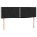 vidaXL fekete bársony rugós ágy matraccal 140 x 190 cm