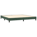vidaXL sötétzöld bársony rugós ágy matraccal 200x200 cm