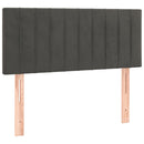 vidaXL sötétszürke bársony rugós ágy matraccal 100 x 200 cm