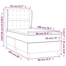 vidaXL fehér műbőr rugós ágy matraccal 80 x 200 cm