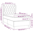 vidaXL sötétzöld bársony rugós ágy matraccal 80 x 200 cm