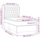 vidaXL sötétkék bársony rugós ágy matraccal 100 x 200 cm