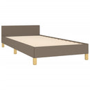 vidaXL tópszínű szövet ágykeret matrac nélkül 90x200 cm