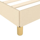 vidaXL krémszínű szövet ágykeret matrac nélkül 100x200 cm