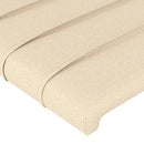 vidaXL krémszínű szövet ágykeret matrac nélkül 100x200 cm