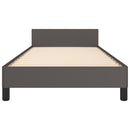 vidaXL szürke műbőr ágykeret fejtámlával 90 x 200 cm