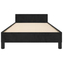 vidaXL fekete bársony ágykeret matrac nélkül 100x200 cm