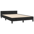 vidaXL fekete bársony ágykeret matrac nélkül 120x200 cm