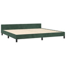 vidaXL sötétzöld bársony ágykeret matrac nélkül 200x200 cm