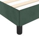 vidaXL sötétzöld bársony ágykeret matrac nélkül 200x200 cm