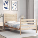 vidaXL tömör fa ágykeret fejtámlával 90 x 200 cm