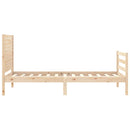 vidaXL tömör fa ágykeret fejtámlával 90 x 200 cm