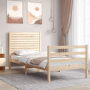 vidaXL tömör fa ágykeret fejtámlával 90 x 200 cm