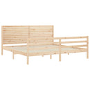 vidaXL tömör fa ágykeret fejtámlával 200 x 200 cm