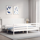 vidaXL tömör fa ágykeret fejtámlával 200 x 200 cm