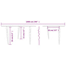 vidaXL karácsonyi jégcsapfény 100 LED meleg fehér 10 m akril PVC