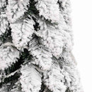 vidaXL megvilágított műkarácsonyfa 80 LED-del és hóval 150 cm