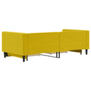 vidaXL sárga kihúzható bársony heverő fiókkal 90 x 200 cm