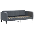 vidaXL sötétszürke bársony heverő matraccal 80 x 200 cm