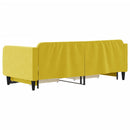 vidaXL sárga kihúzható bársony heverő fiókkal 90 x 200 cm
