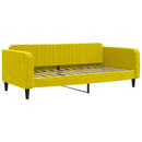 vidaXL sárga kihúzható bársony heverő fiókkal 100 x 200 cm