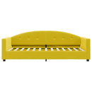 vidaXL sárga bársony heverő matraccal 80 x 200 cm