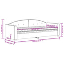 vidaXL sárga bársony heverő matraccal 80 x 200 cm