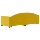 vidaXL sárga kihúzható bársony heverő fiókkal 80 x 200 cm