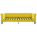 vidaXL sárga kihúzható szövet heverő 90 x 200 cm
