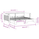 vidaXL sárga kihúzható szövet heverő 90 x 200 cm
